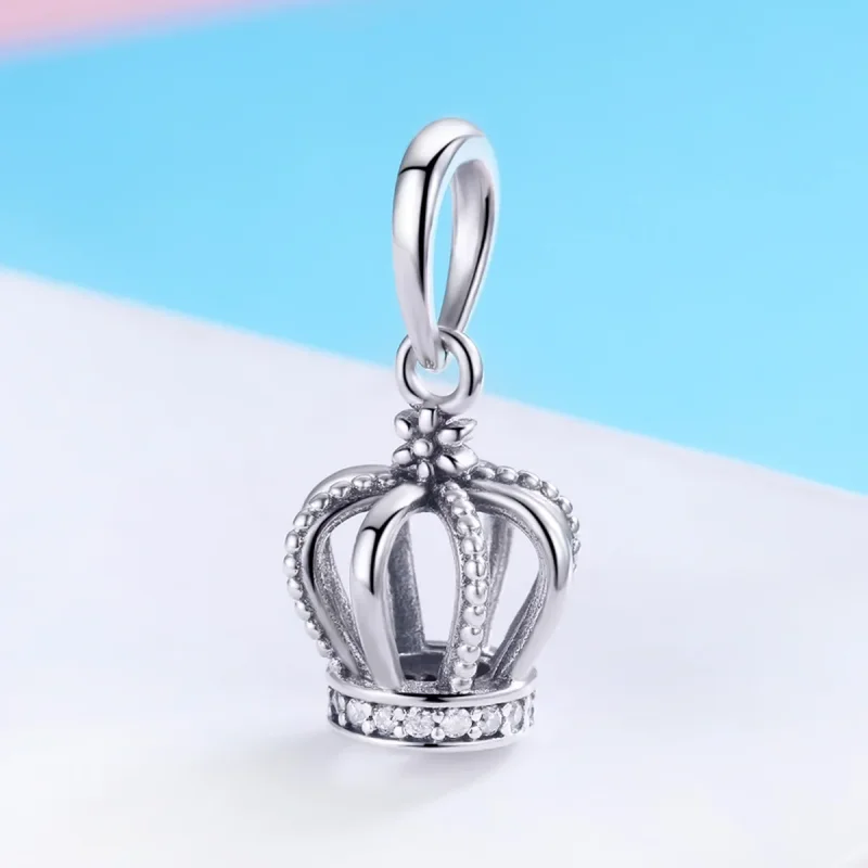 (kép) PANDORA típusú elegáns korona függő charm - SCC781 - Megtekintés 2