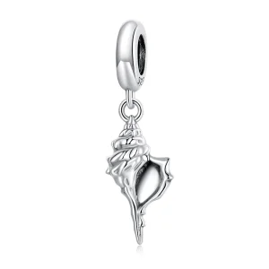 (kép) PANDORA típusú Ezüst kagyló függő charm - SCC2235