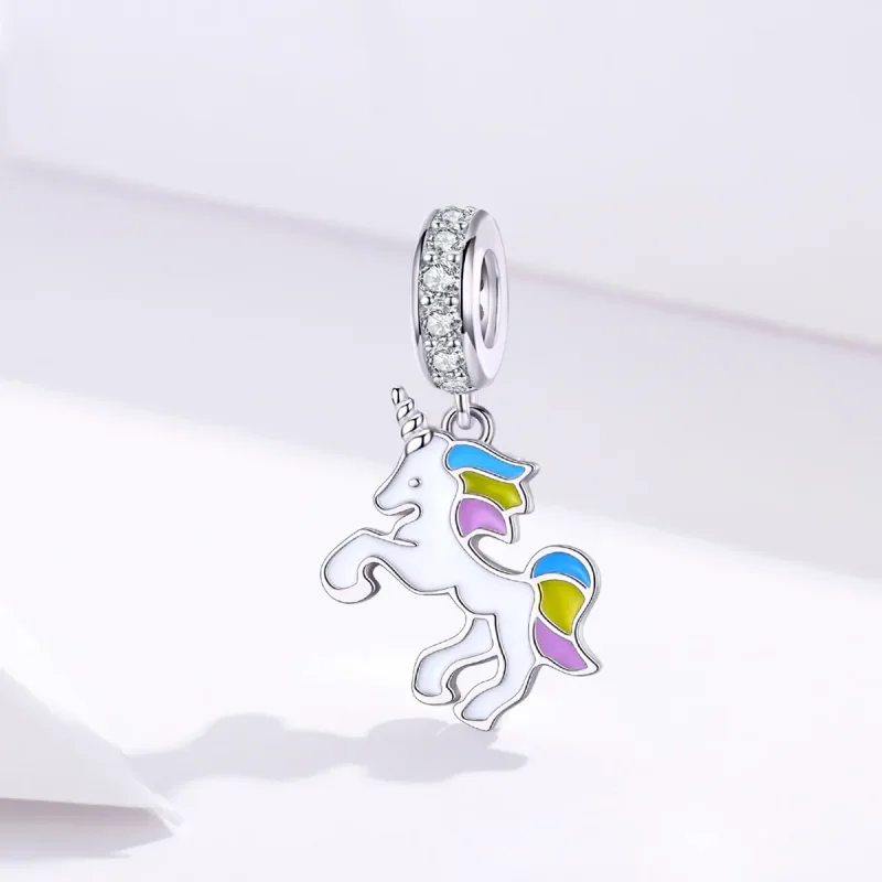 (kép) PANDORA típusú Fantasy egyszarvú függő charm - BSC075 - Megtekintés 2
