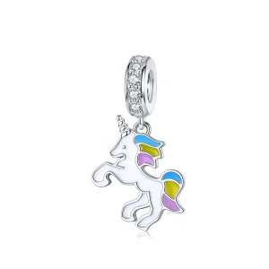(kép) PANDORA típusú Fantasy egyszarvú függő charm - BSC075