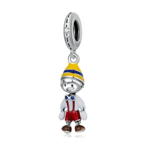 (kép) PANDORA típusú Fiú overallok függő charm - SCC2083