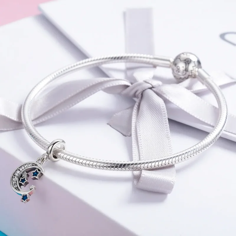 (kép) PANDORA típusú fényes csillagok függő charm - SCC639 - Megtekintés 4