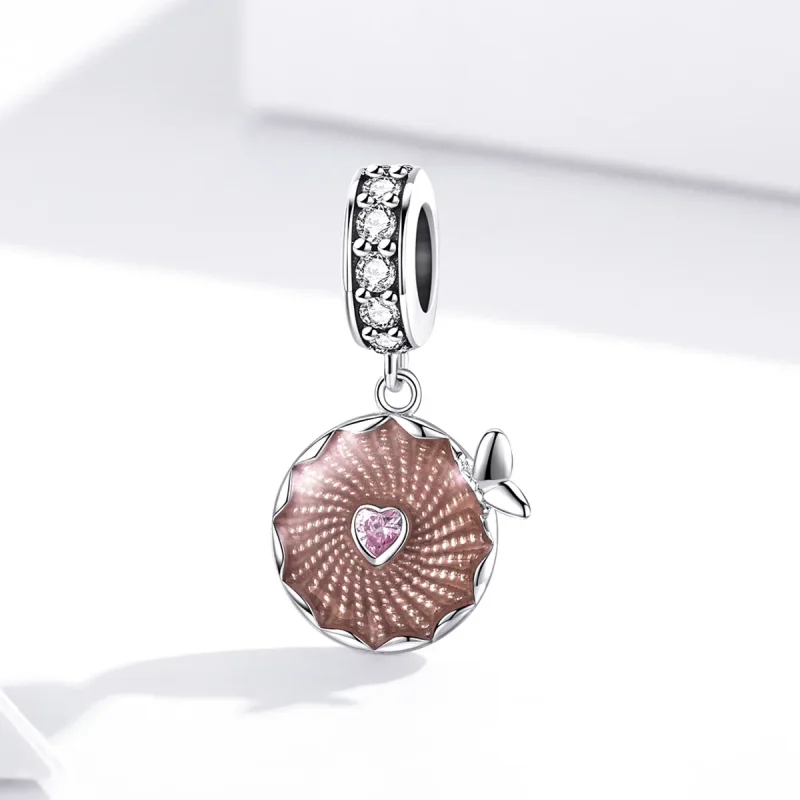 (kép) PANDORA típusú Fényes virágok függő charm - BSC290 - Megtekintés 3