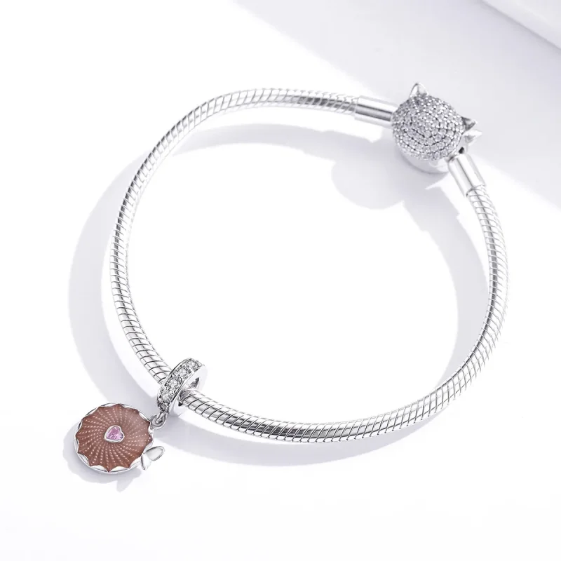 (kép) PANDORA típusú Fényes virágok függő charm - BSC290 - Megtekintés 4