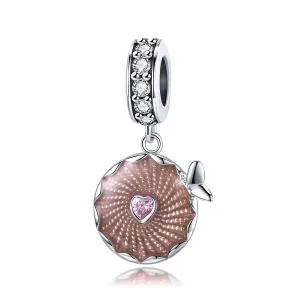 (kép) PANDORA típusú Fényes virágok függő charm - BSC290
