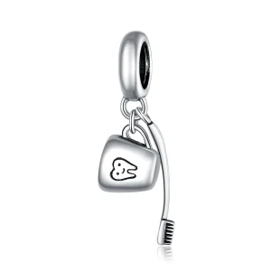 PANDORA típusú fogkefe és kupa függő charm - SCC1597 (kép) PANDORA típusú fogkefe és kupa függő charm - SCC1597