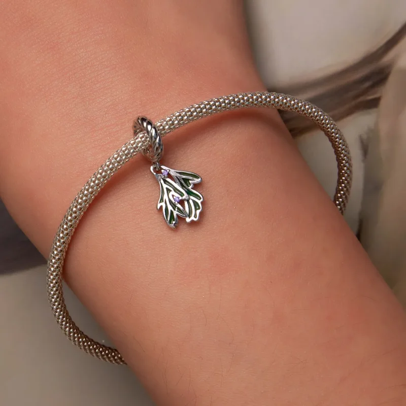 (kép) PANDORA típusú Friss levelek függő charm - SCC2295 - Megtekintés 6