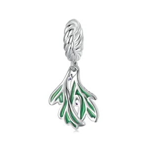 (kép) PANDORA típusú Friss levelek függő charm - SCC2295