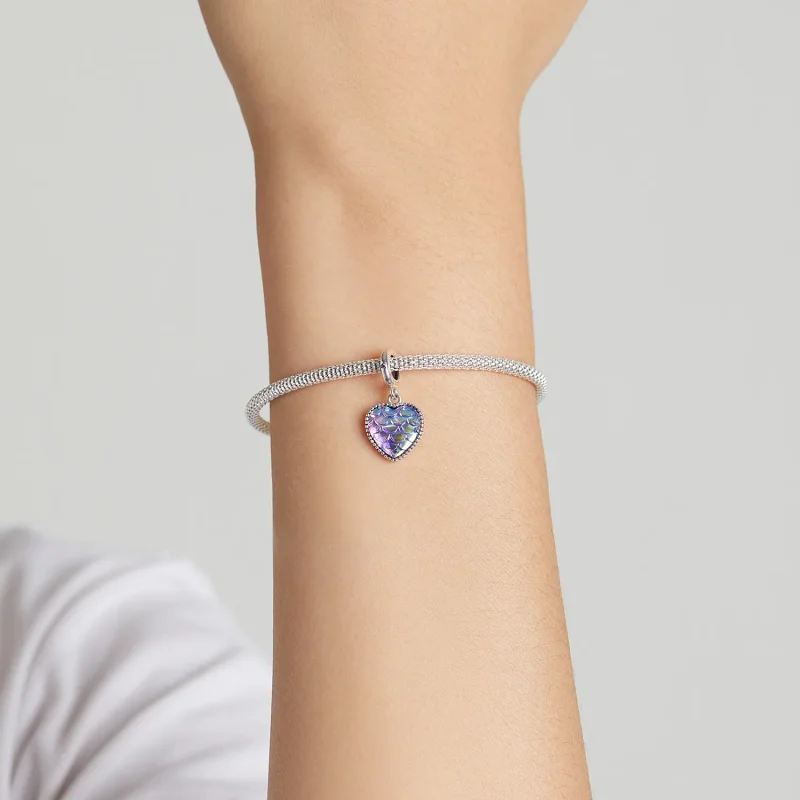 (kép) PANDORA típusú Halmérleg szív függő charm - SCC2007 - Megtekintés 5