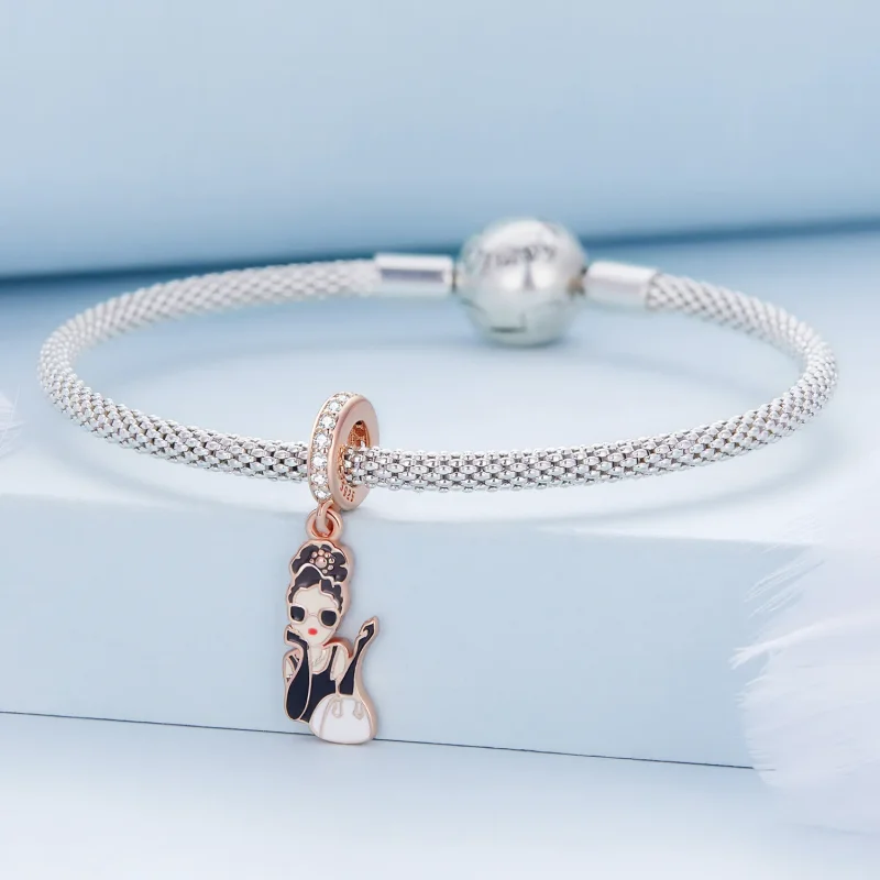 (kép) PANDORA típusú Hepburn istennő függő charm - BSC641 - Megtekintés 3
