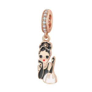 PANDORA típusú Hepburn istennő függő charm - BSC641 (kép) PANDORA típusú Hepburn istennő függő charm - BSC641