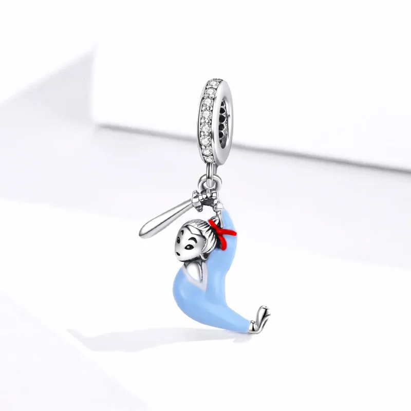 (kép) PANDORA típusú Hua Mulan függő charm - SCC1570 - Megtekintés 2