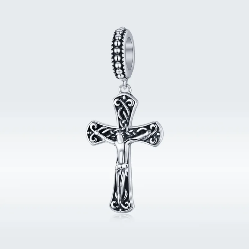 (kép) PANDORA típusú jézus keresztje függő charm - SCC1407 - Megtekintés 5