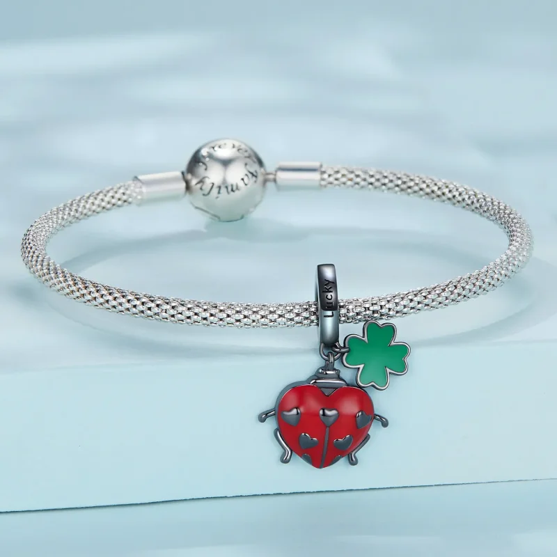 (kép) PANDORA típusú Katicabogár függő charm - SCC2411 - Megtekintés 3