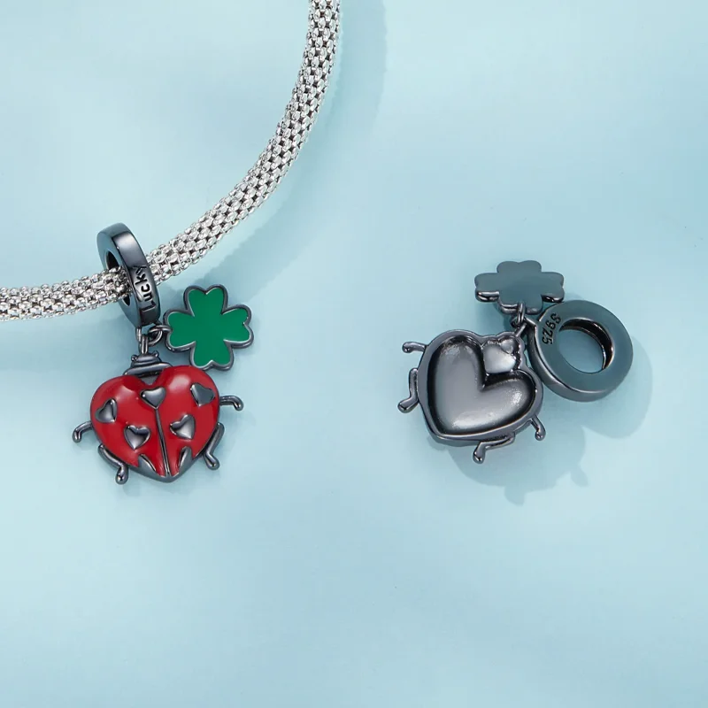 (kép) PANDORA típusú Katicabogár függő charm - SCC2411 - Megtekintés 4