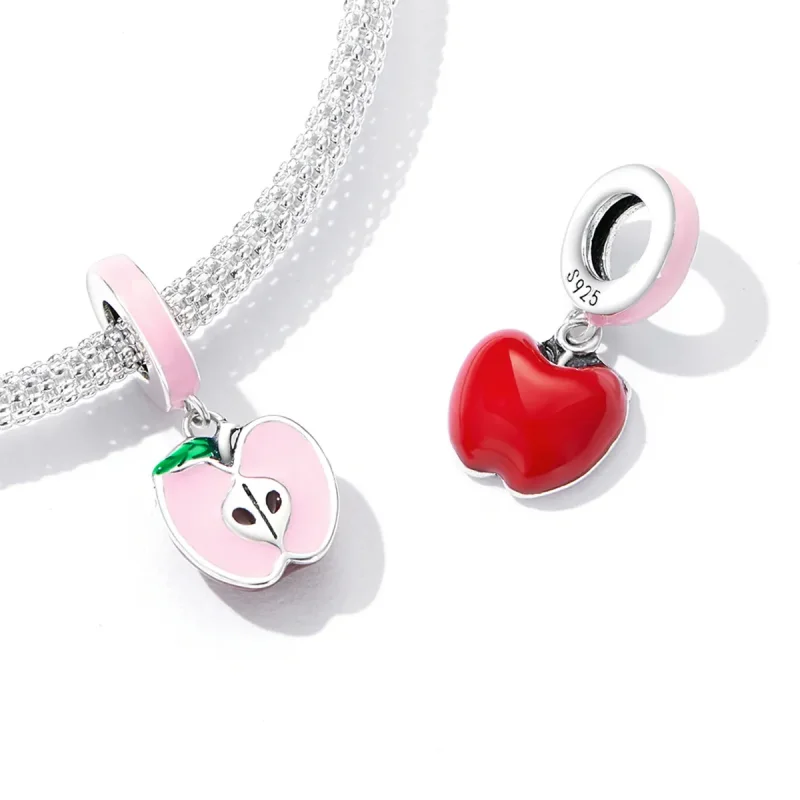 (kép) PANDORA típusú Kis alma függő charm - SCC2226 - Megtekintés 5