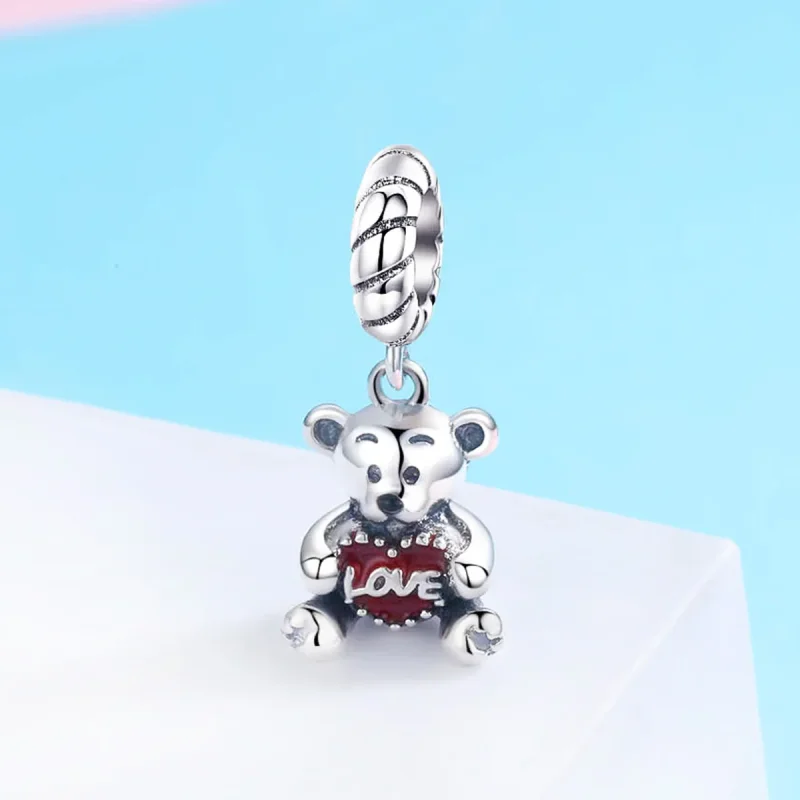 (kép) PANDORA típusú kis medve függő charm - SCC521 - Megtekintés 3