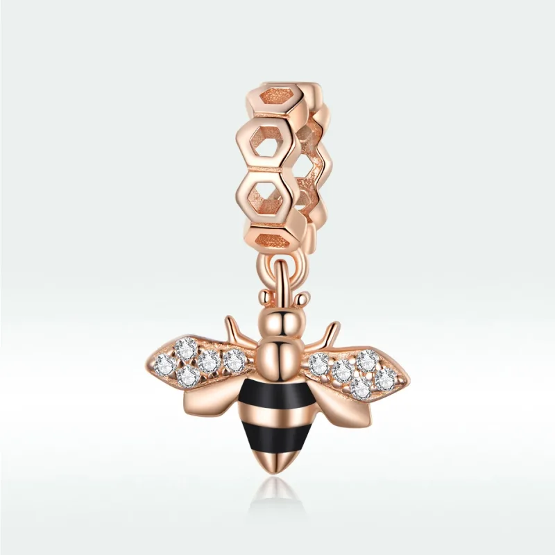 (kép) PANDORA típusú kis méh függő charm - BSC370 - Megtekintés 5