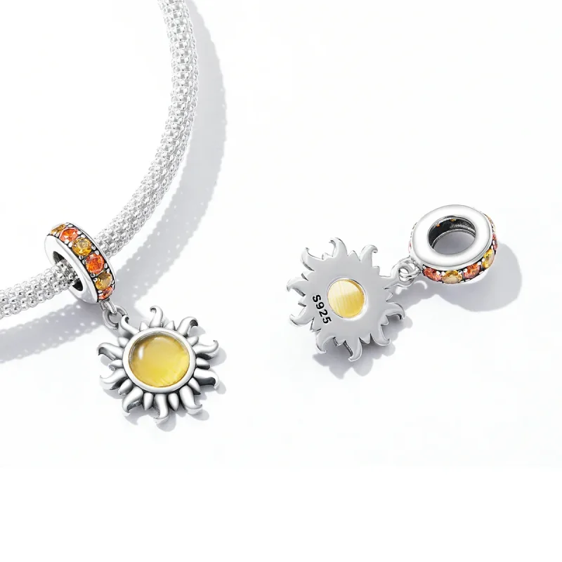 (kép) PANDORA típusú Kis nap függő charm - SCC2210 - Megtekintés 4