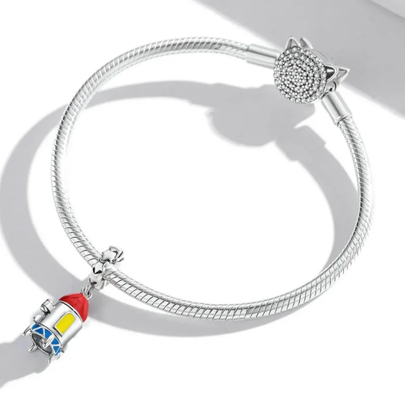 (kép) PANDORA típusú Kis rakéta függő charm - SCC2058 - Megtekintés 3