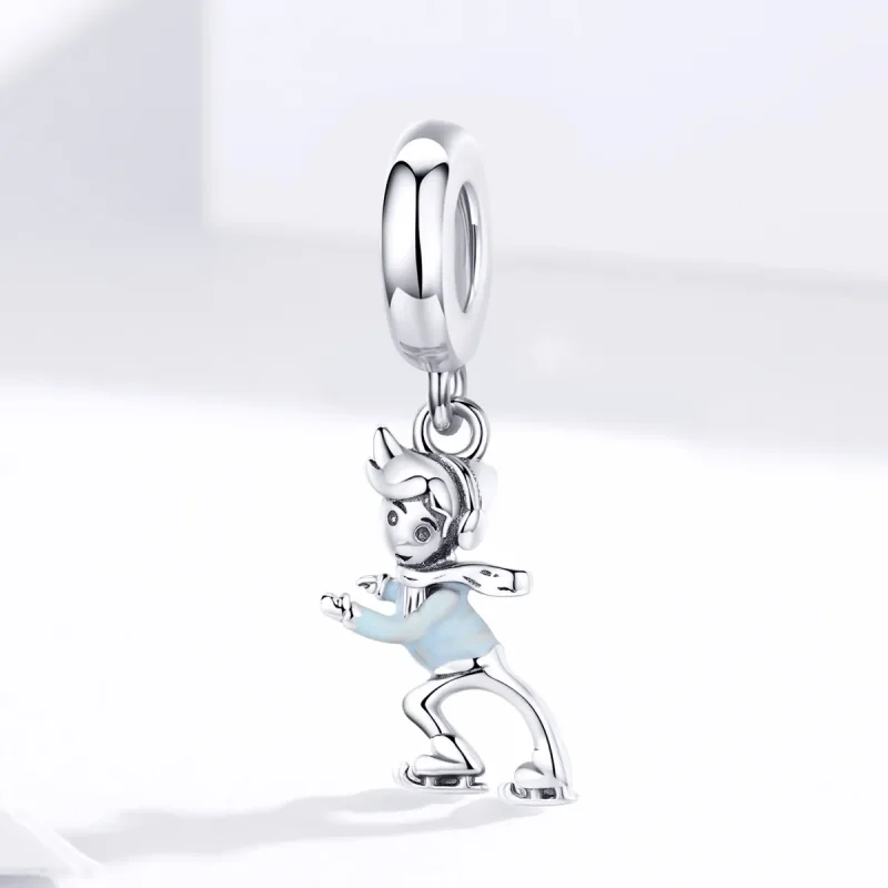 (kép) PANDORA típusú Kisfiú síelés függő charm - SCC1352 - Megtekintés 3