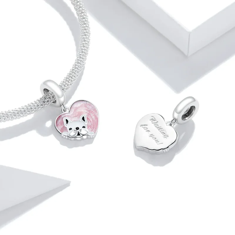 (kép) PANDORA típusú kölyök szeretettel függő charm - BSC360 - Megtekintés 4