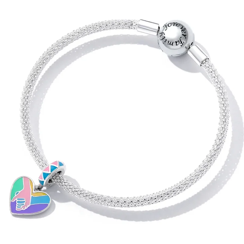 (kép) PANDORA típusú Kézfogás szeretettel függő charm - SCC2220 - Megtekintés 4