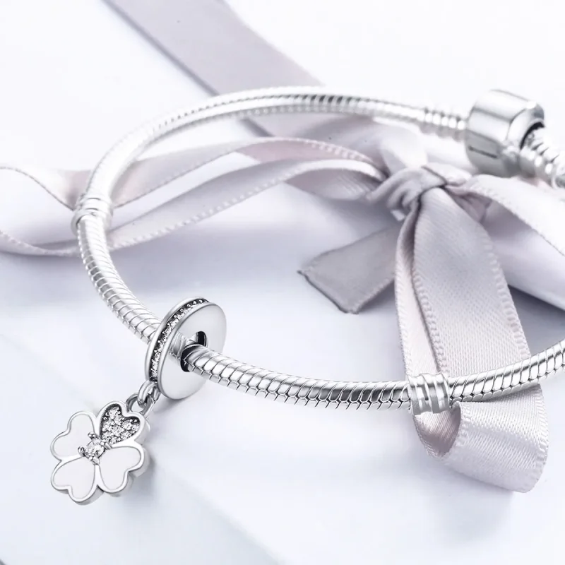 (kép) PANDORA típusú lóhere függő charm - SCC259 - Megtekintés 5