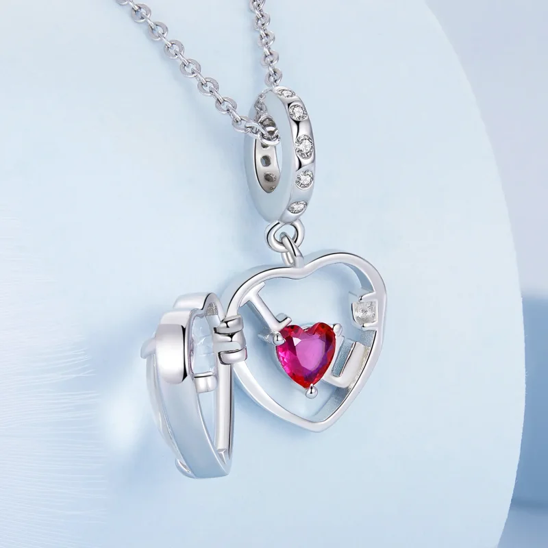 (kép) PANDORA típusú Locket Szeretlek függő charm - BSC681 - Megtekintés 2
