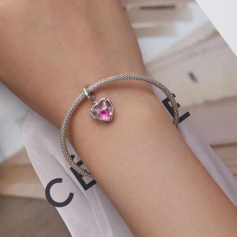 (kép) PANDORA típusú Locket Szeretlek függő charm - BSC681 - Megtekintés 5