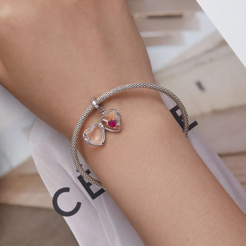 (kép) PANDORA típusú Locket Szeretlek függő charm - BSC681 - Megtekintés 6