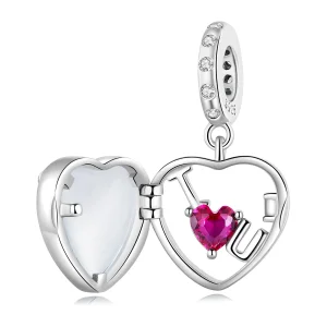(kép) PANDORA típusú Locket Szeretlek függő charm - BSC681