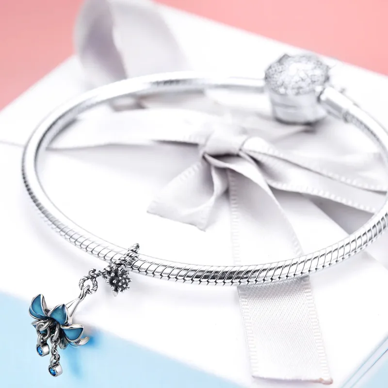 (kép) PANDORA típusú Álom orchidea függő charm - BSC034 - Megtekintés 4