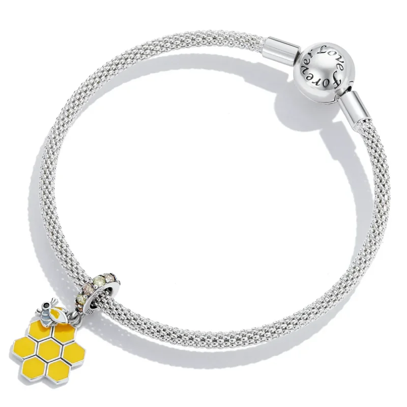 (kép) PANDORA típusú Méhek és kaptár függő charm - SCC2186 - Megtekintés 4