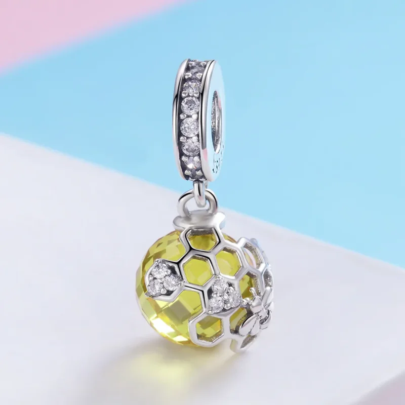 (kép) PANDORA típusú méhsejt függő charm - SCC879 - Megtekintés 2