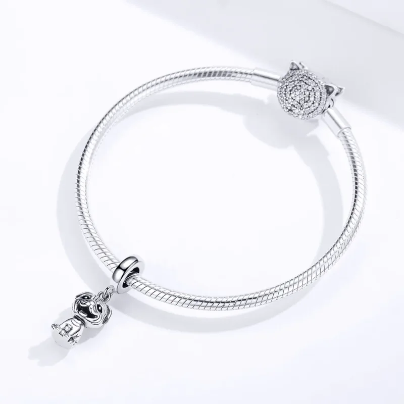 (kép) PANDORA típusú Mopsz függő charm - SCC1320 - Megtekintés 3