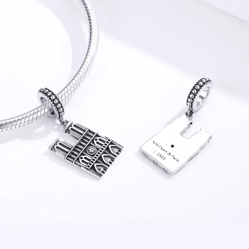(kép) PANDORA típusú motre dame de paris függő charm - SCC1328 - Megtekintés 4
