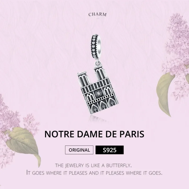 (kép) PANDORA típusú motre dame de paris függő charm - SCC1328 - Megtekintés 6