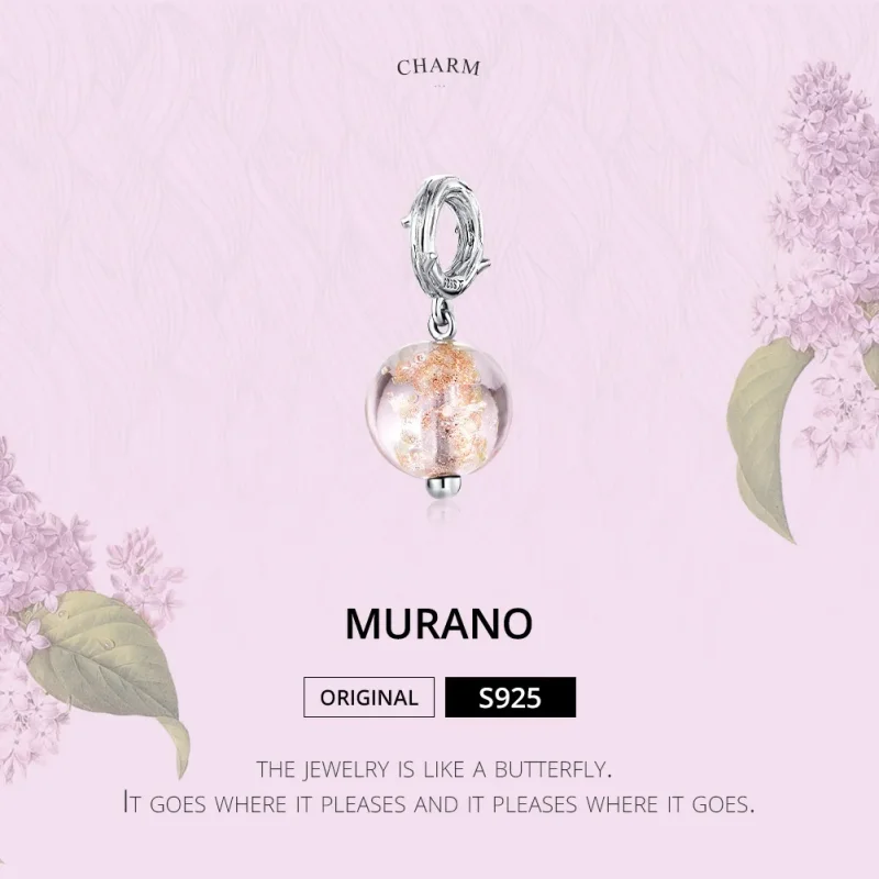 (kép) PANDORA típusú murano függő charm - SCC1496 - Megtekintés 6