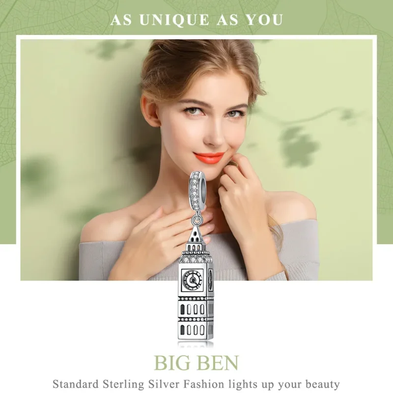 (kép) PANDORA típusú nagy-britannia big ben függő charm - SCC868 - Megtekintés 6