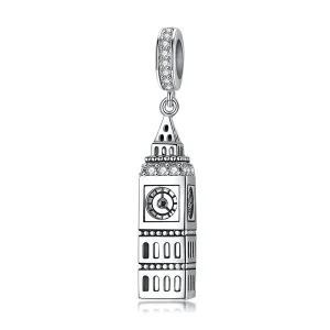 (kép) PANDORA típusú nagy-britannia big ben függő charm - SCC868