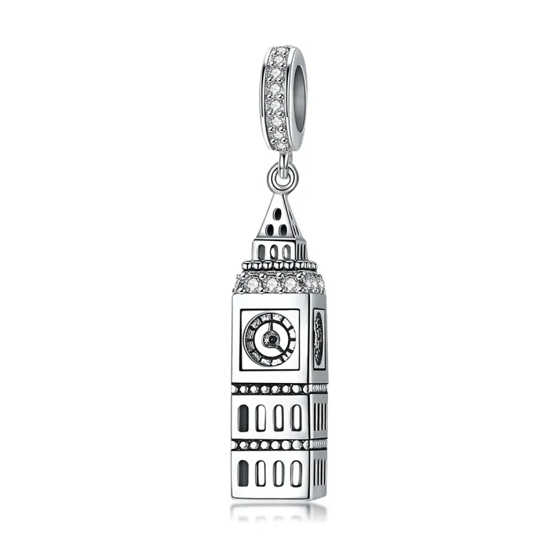 (kép) PANDORA típusú nagy-britannia big ben függő charm - SCC868