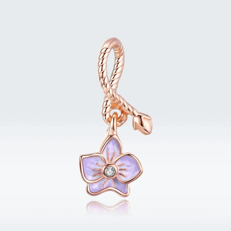 (kép) PANDORA típusú orchidea függő charm - BSC287 - Megtekintés 5