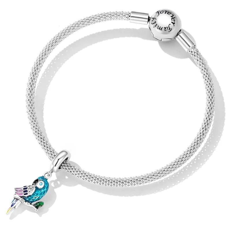 (kép) PANDORA típusú Papagáj függő charm - SCC2271 - Megtekintés 5