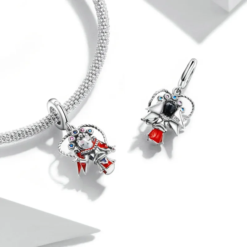 (kép) PANDORA típusú Pekingi operabáb függő charm - SCC2109 - Megtekintés 4