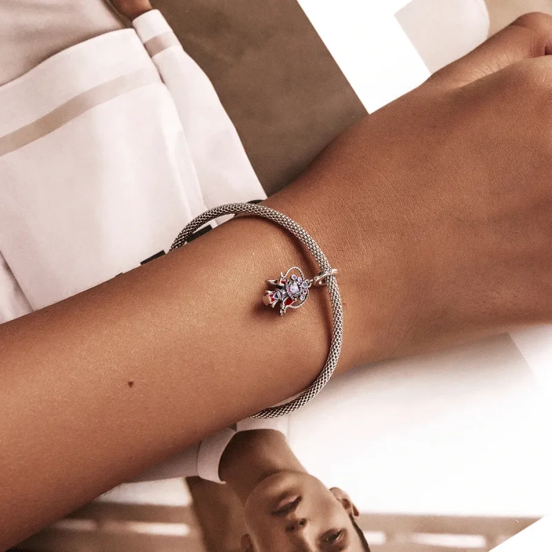 (kép) PANDORA típusú Pekingi operabáb függő charm - SCC2109 - Megtekintés 5