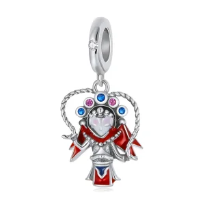 (kép) PANDORA típusú Pekingi operabáb függő charm - SCC2109