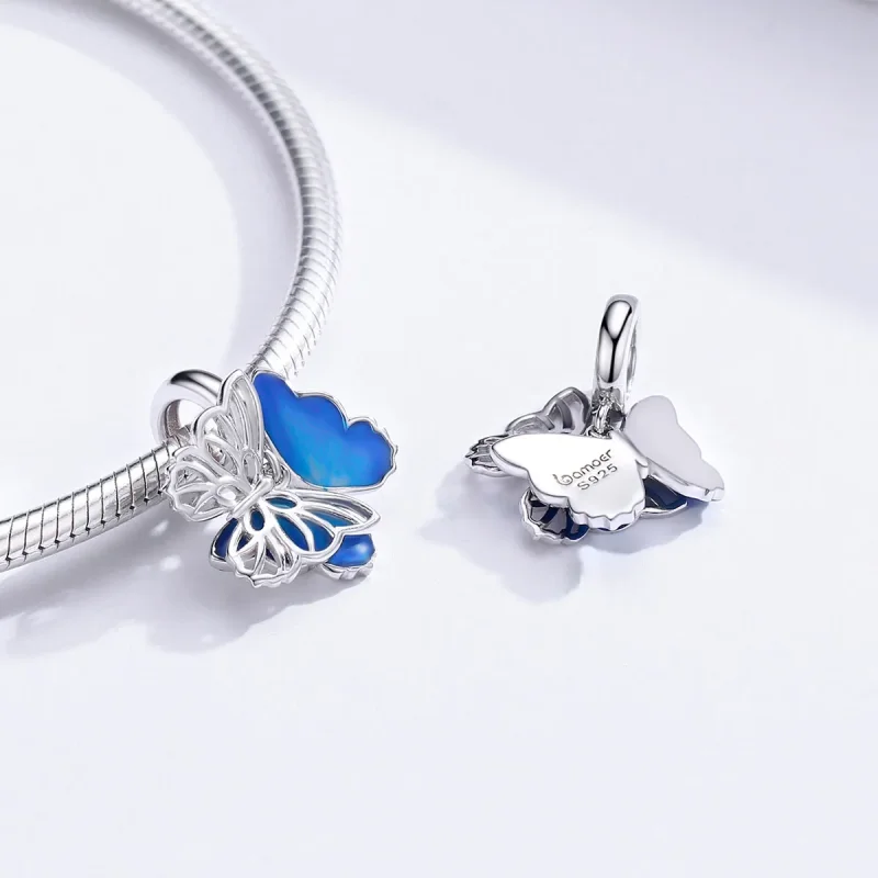 (kép) PANDORA típusú pillangó függő charm - BSC149 - Megtekintés 4
