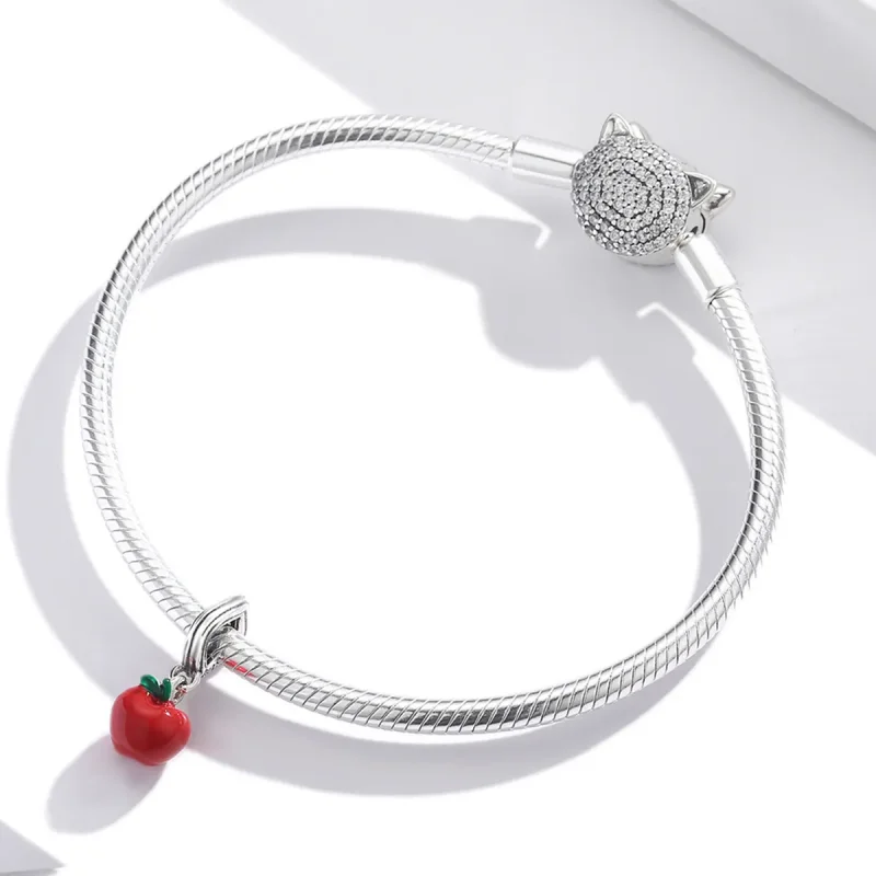 (kép) PANDORA típusú Piros alma függő charm - SCC1913 - Megtekintés 3