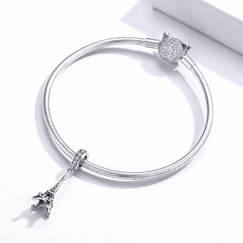 (kép) PANDORA típusú párizsi eiffel-torony függő charm - BSC154 - Megtekintés 3